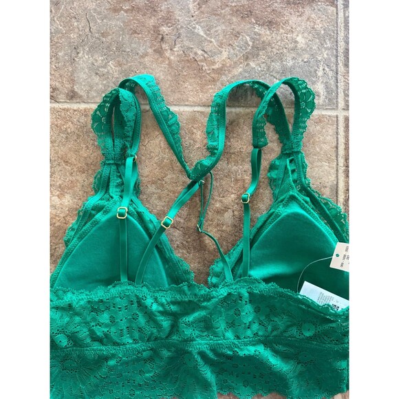 Aerie Fa La Lace Padded Bralette Green Alpine Size Small - Picture 7 of 9